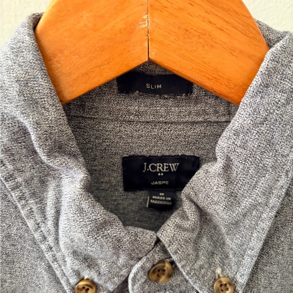 Men’s J. Crew Gray‎ Casual Button-Down Shirt